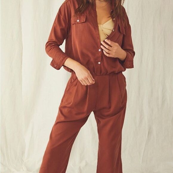 FREE PEOPLE YASMIN TWO PIECE SET IN BROWN NWT - Picture 9 of 10